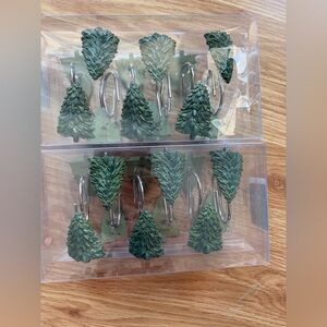 25 Green Tree Shower Curtain Hooks